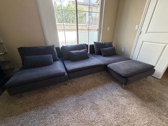 Gray Modular Sectional Sofa with Chaise