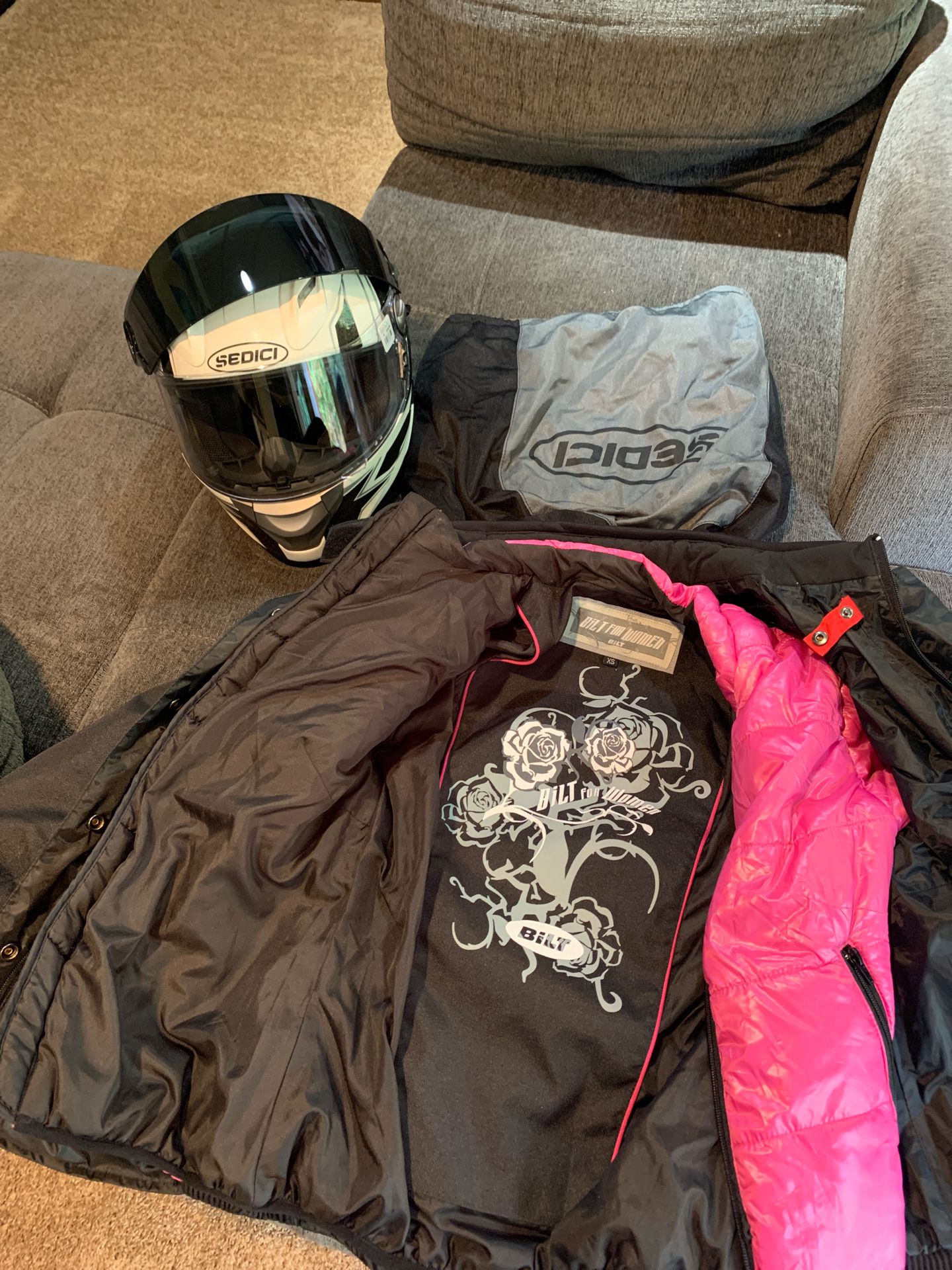 Female motorcycle riding gear