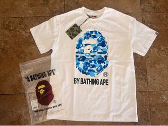 White blue logo Bape shirt