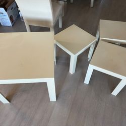 End Tables Hard Plastic Only $50 For All Good Condition 