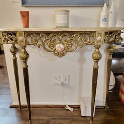 French Original Antique Marble Top Console