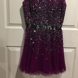 Sherri Hill plum/purple sequined dress