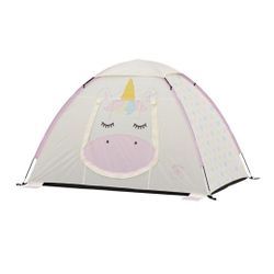 Sparkle the Unicorn Kid's Camping Combo (One-room Tent, Sleeping Bag, Lantern)