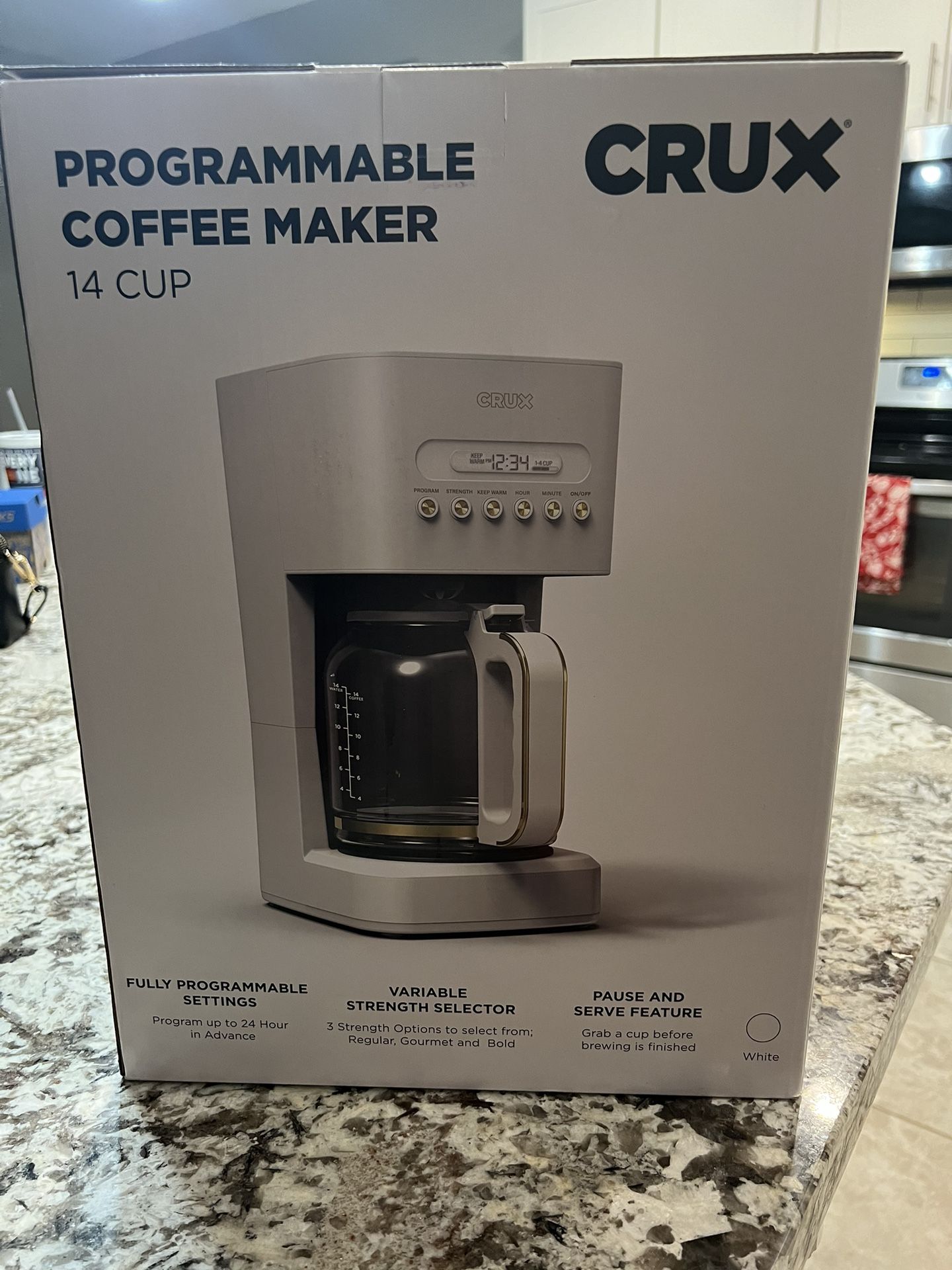 CRUX 14 Cup Coffee Maker - New In Box