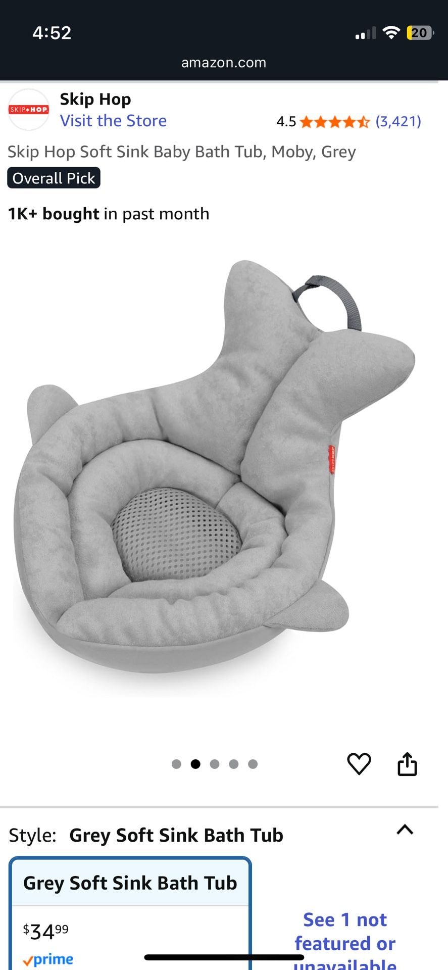Skip hop Baby Bath Insert