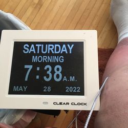 huge plug in calendar clock