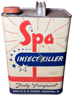 Vintage Spa Insect Killer Can 1 Gallon Rare  