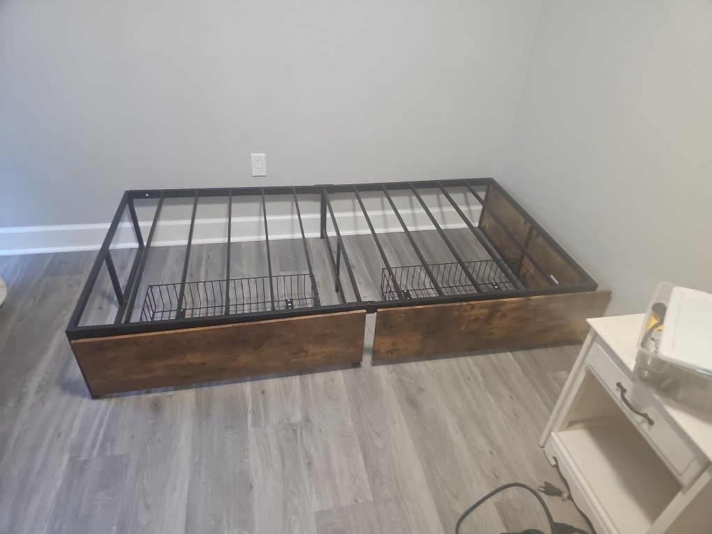 Twin Bed Frame With Drawers