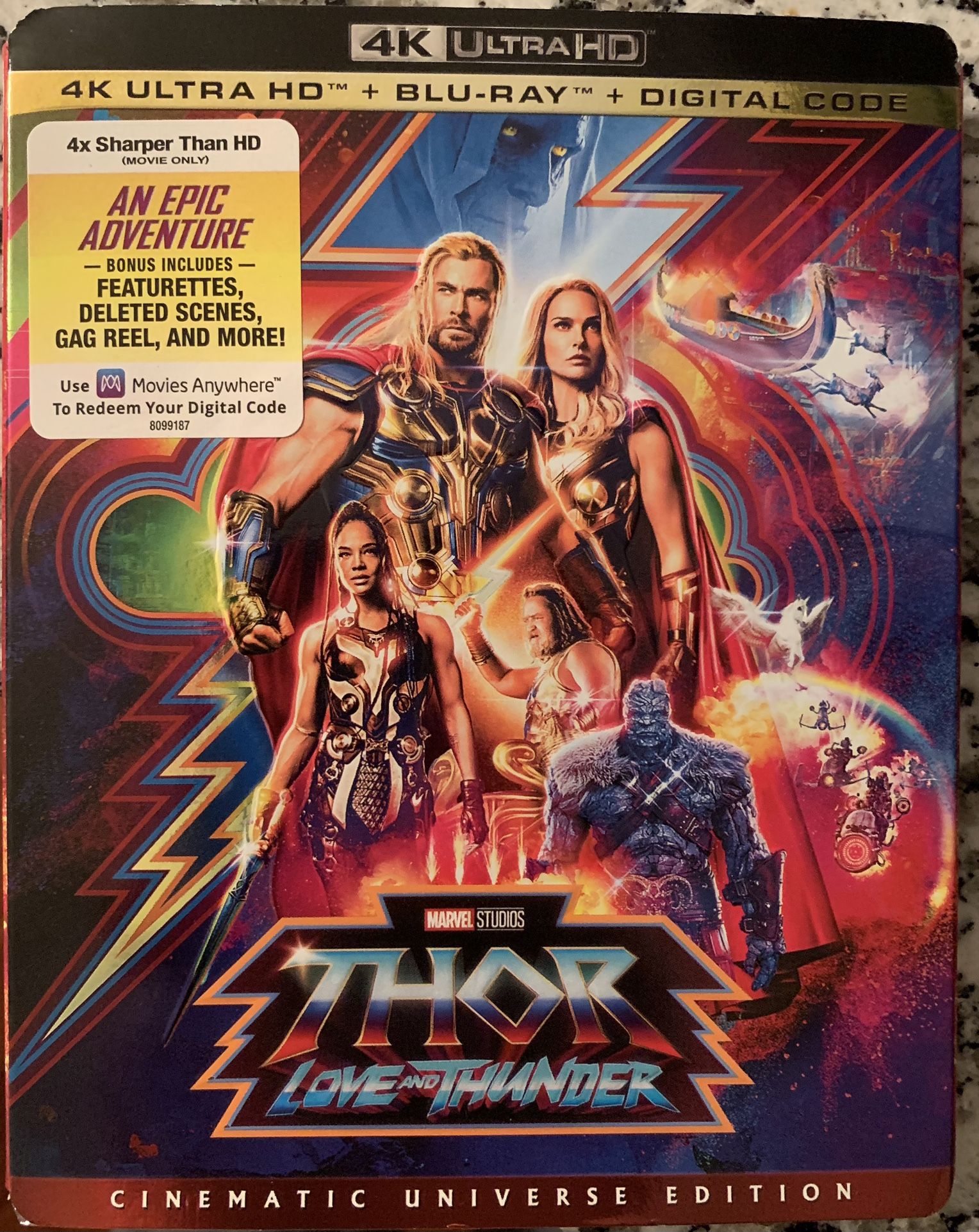 Thor Love and Thunder - 4k and Blu-ray disc plus Digital Code
