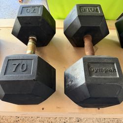 70 Lb Dumbbells