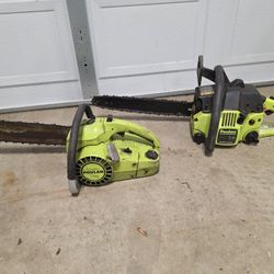 2 Poulan Chainsaws 