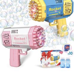 Toys for 3-8 Year Old Boys Girls: 2 Pack Bubble Machine for Kids with Bubble Solution, Gifts for 3 4 5 6 7 8 Years Old Boy Birthday Toy for Kid Toddle