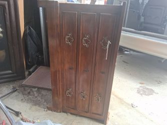 Dark brown real wood antique middle table