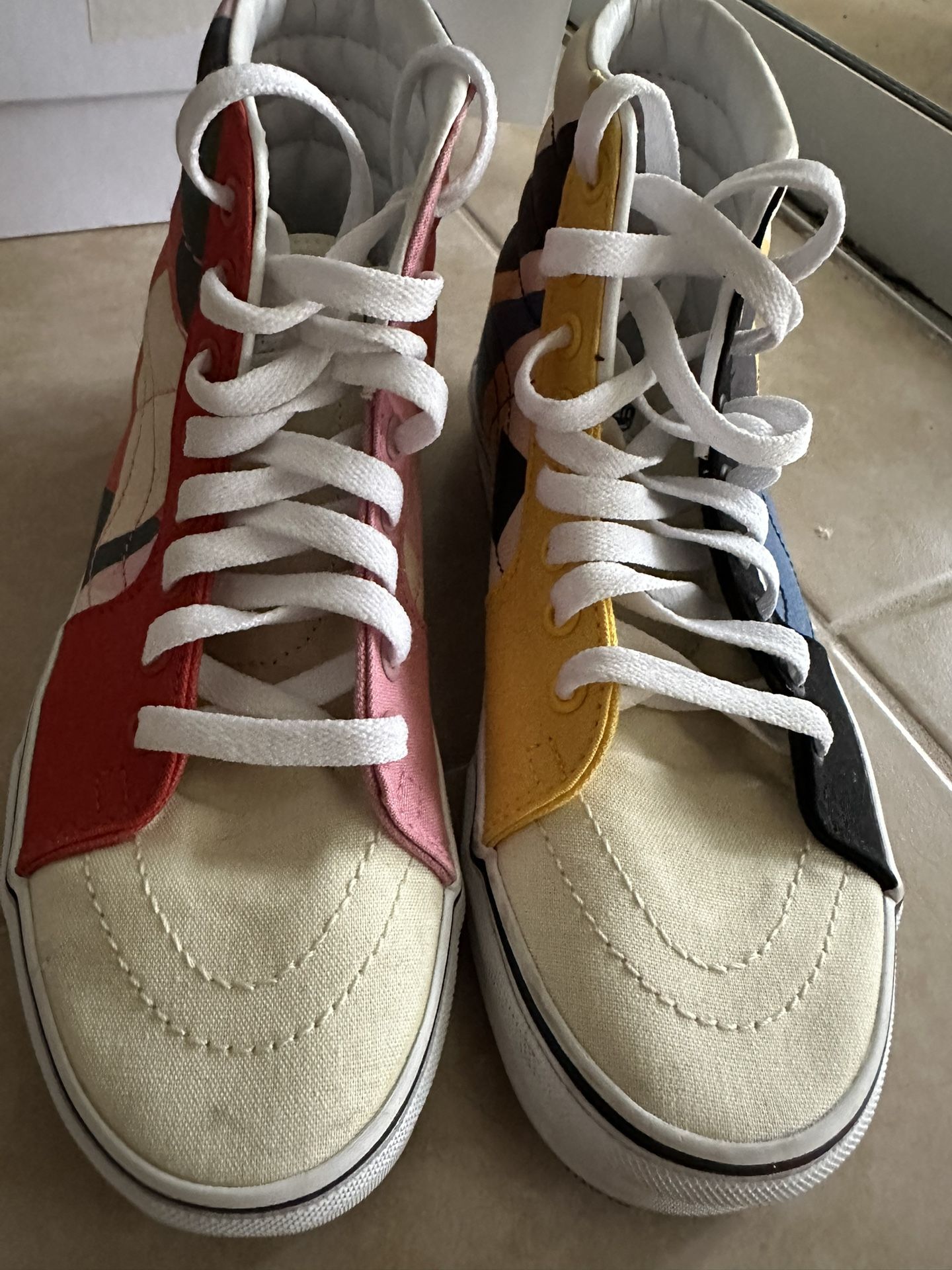 Vans Sk8-Hi Patchwork Multi Color High Top Sneakers Size 6 M