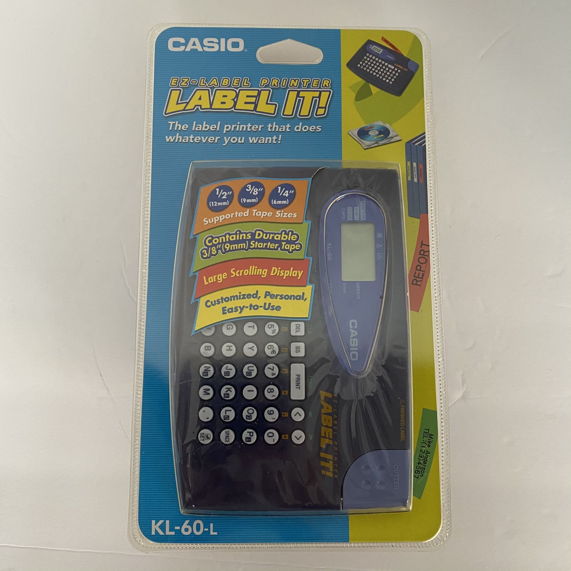 Casio Label Maker Printer KL-60L, Brand New