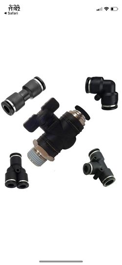 25x Units Utah Pneumatic 5 Pcs Air Fittings Push Valve Kit (Various)