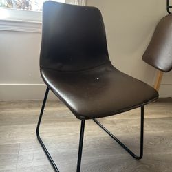 4 Faux Leather Chairs