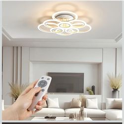 9 Ring Dimmable LED Ceiling Light, 2(contact info removed)K Modern Flush Mount Chandelier