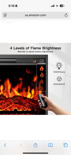 Electric Fireplace TV Stand for 70″ TVs with remote control Fireplace Entertainment Center TV Console Table with 23″ Fireplace, Holds up to 200 lbs