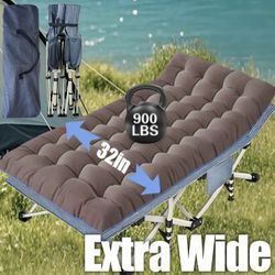 79'' Extra Large Folding Camping Cot With Mattress New in Irvine Random Color 