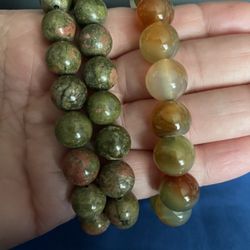 Unakite Or Agate Bracelets