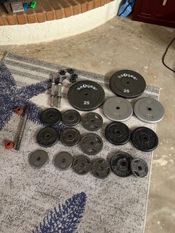 Weights & dumbbell handles 160+ lbs