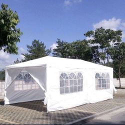 10 ft. x 20 ft. Wedding Party Canopy Tent Outdoor Gazebo with 6 Sidewalls 