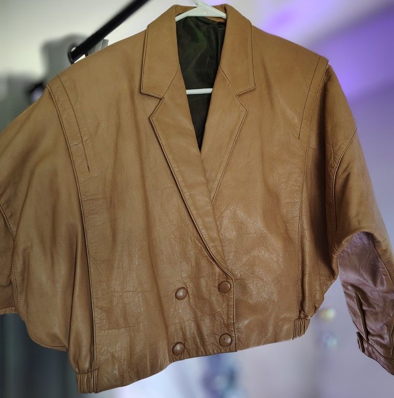 Chamarra De Piel Para Mujer - Custom Leather Jacket Size Small