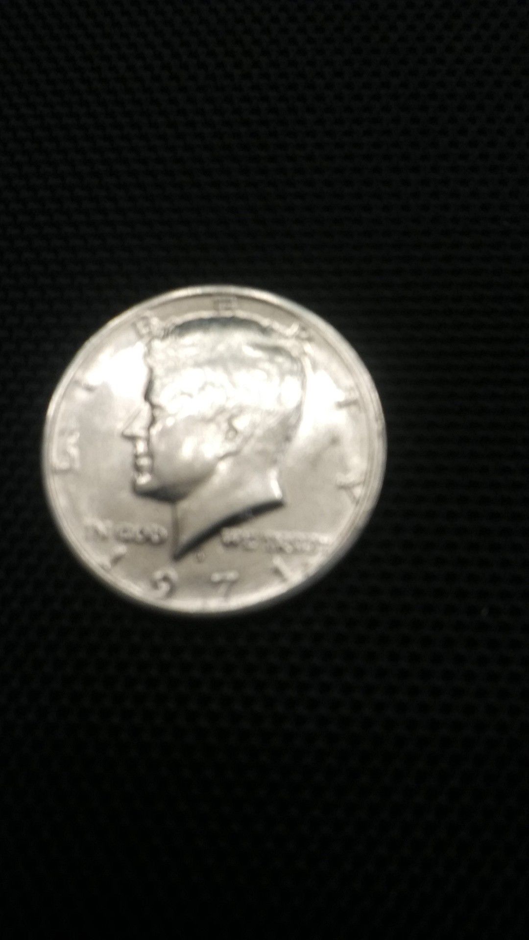 1971 Kennedy half dollar D mint mark