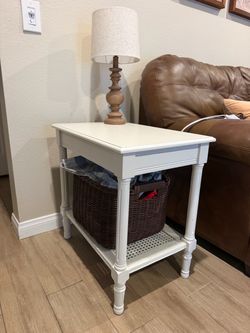Side table and basket