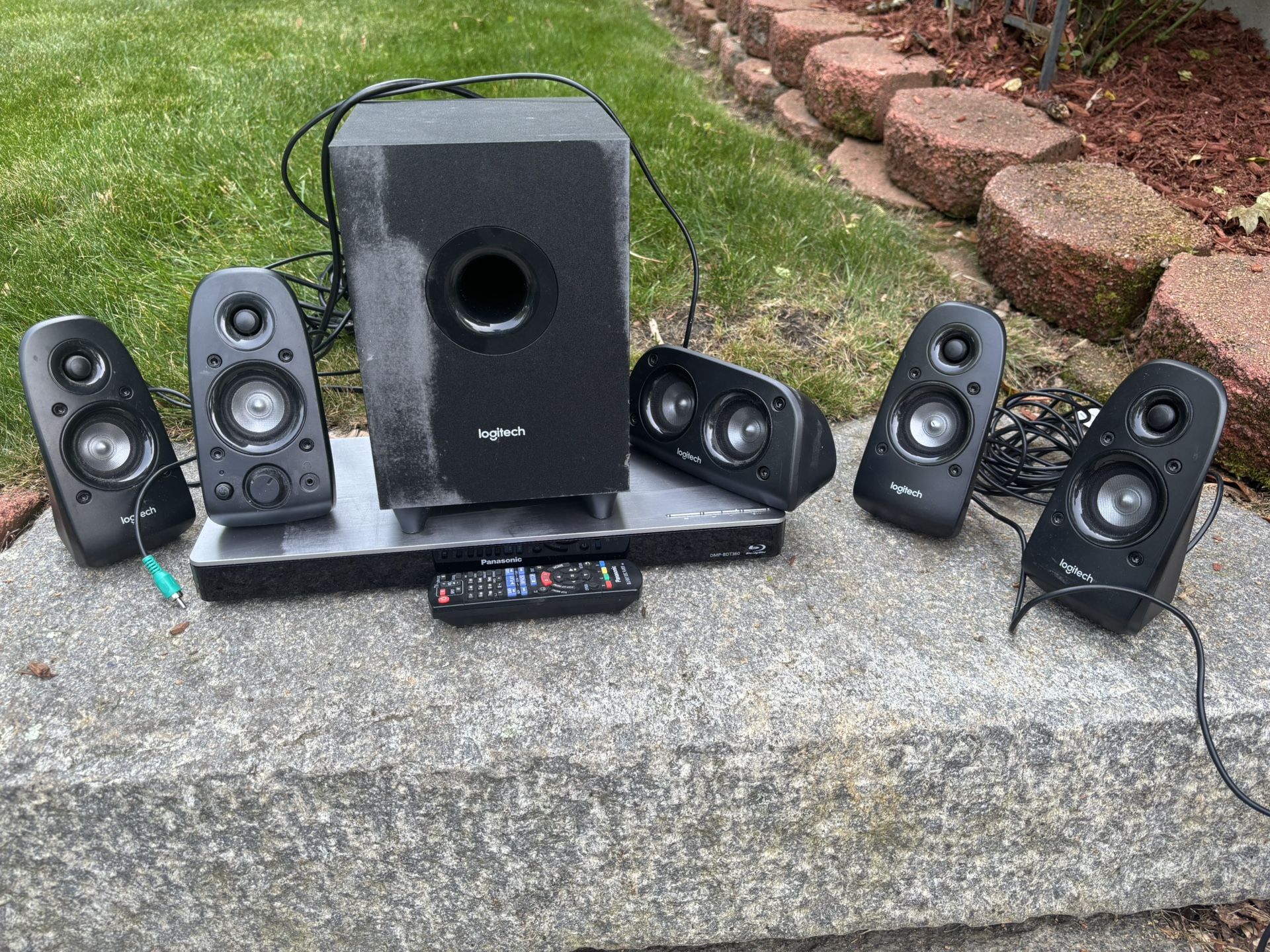 Logitech Sound System And Panasonic DVD Player