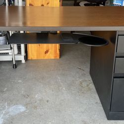 Steelcase Desk With File Cabinet 