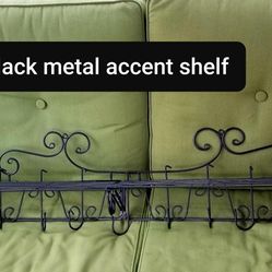 Black metal shelf 