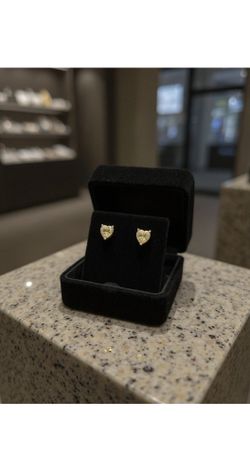 GRA Certified Champagne Screw-back Hearts