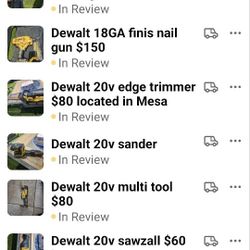 DeWalt Tools Located In Mesa Prices In First Picture 