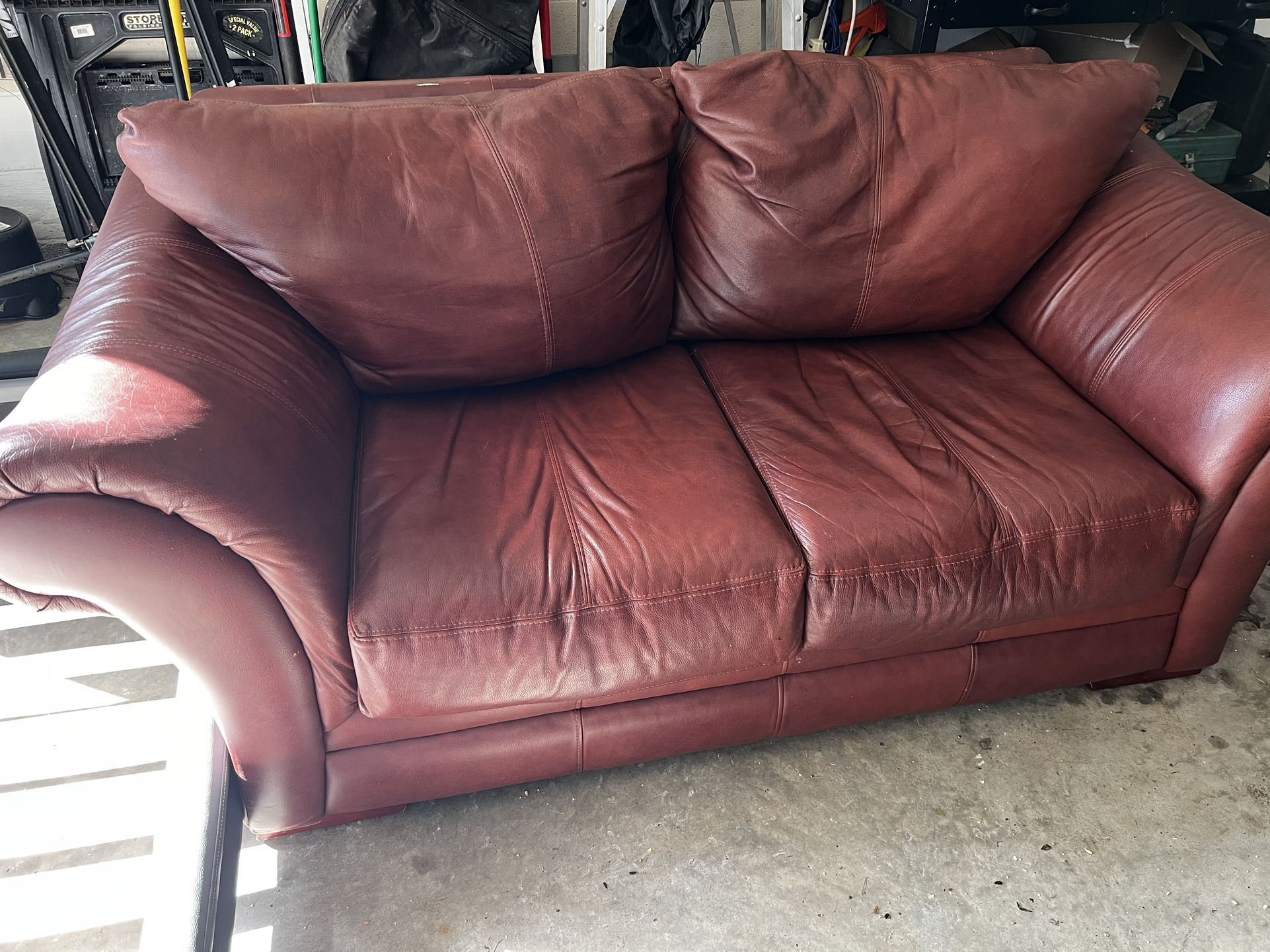 Leather Loveseat Sofa