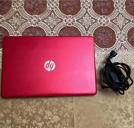 HP Notebook Red 15.6" Intel Windows Laptop w/ Charger, Integrated Graphics
