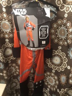 New Star Wars Boy’s Fighter Pilot Costume Size 4-6 include helmet