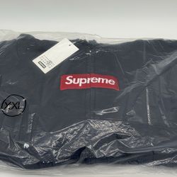 Supreme MM6 Maison Margiela Box Logo Zip Up Hooded Sweatshirt Navy - Large, XXL