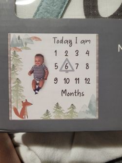 Monthly Milestone Blanket And Frame Set