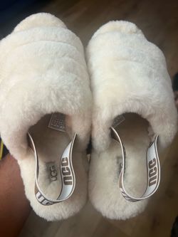 UGG Wmns Fluff Yeah Slide Women Natural. Sz 9