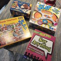 Game Night.    Dog Gone It, Slap , Say Anything, And One Unopened 400 Piece Puzzle
