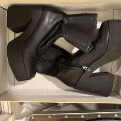 Open Edit Black Platform Boots