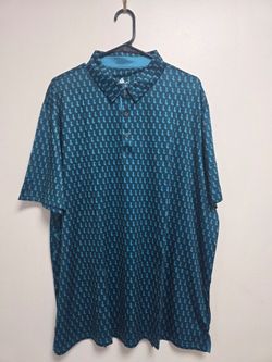 Men's Seahorse Print Polo Shirt 2XL