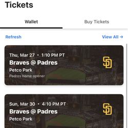 Opening Series 3/27-3/30