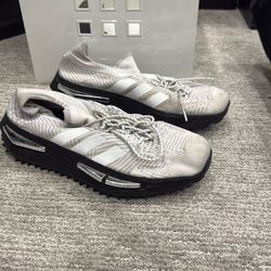 Mens Adidas NMD_S1 in the "White Metallic" colorway.