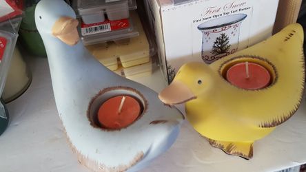 Partylite votive duck decor x2