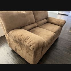 Nice Suede Loveseat Sofa