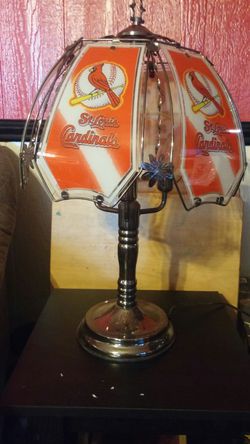 St Louis Cardinals 21 Glass Table Lamp