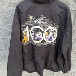 Disney World 100th Anniversary Mickey Friends Black Zip Up Jacket Sz 2XL 